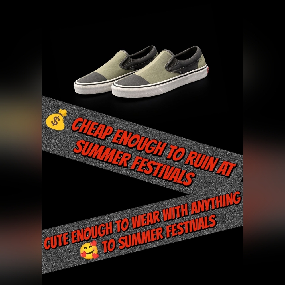 Stylish Gray and Green Slip-On Men Shoes